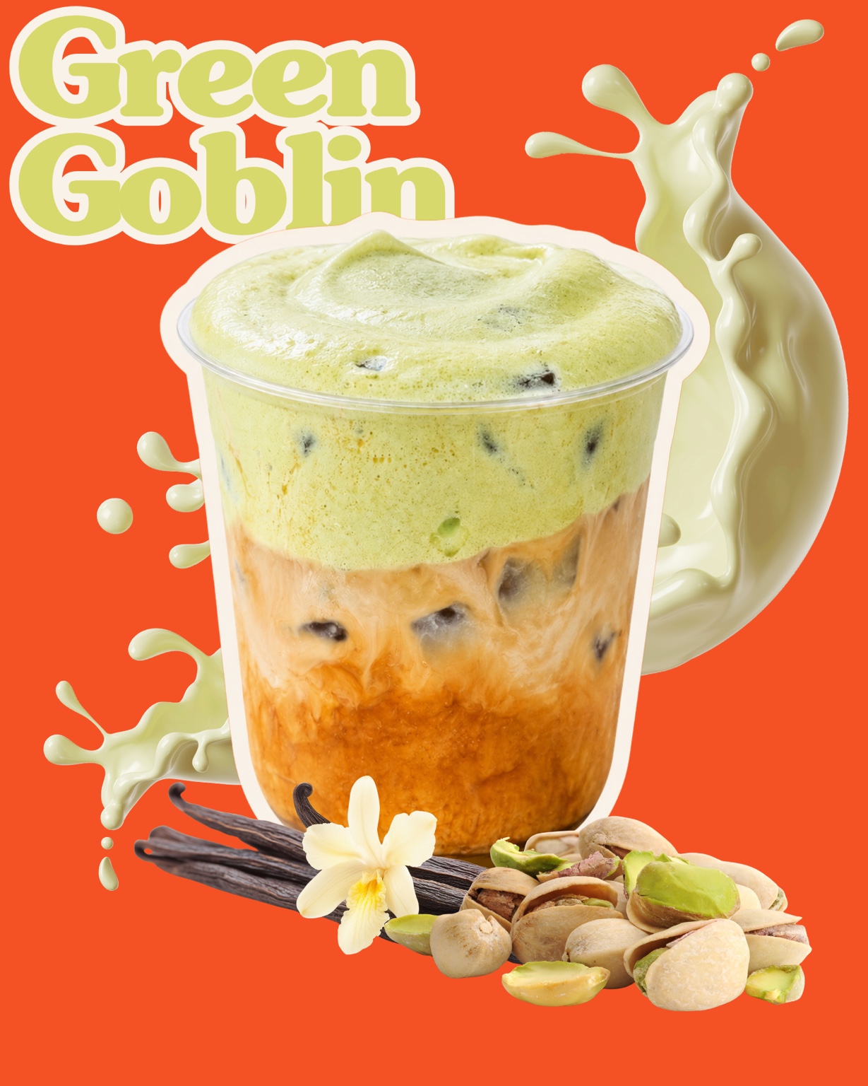 Green Goblin featured drink artwork.
