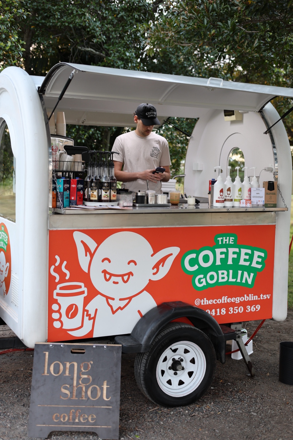 The Coffee Goblin coffee van in Currajong.